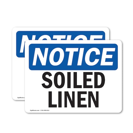 Signmission Soiled Linen, 7 in W x Rectangle, Vinyl Decal OS-2PACK-NS-D-57-L-18359